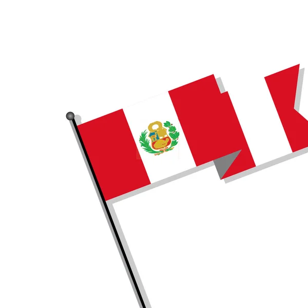 Illustration Peru Flag Template — 스톡 벡터