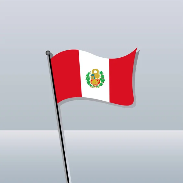 Illustration Peru Flag Template —  Vetores de Stock