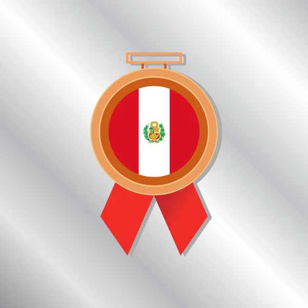 Illustration Peru Flag Template — Image vectorielle