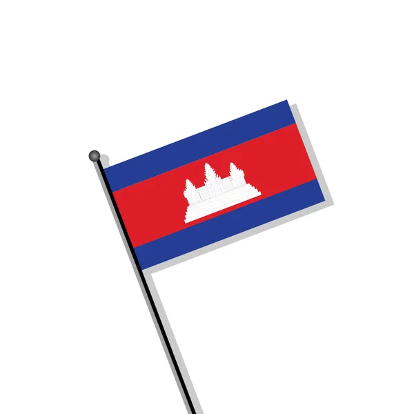 Illustration Cambodia Flag Template — Stock Vector