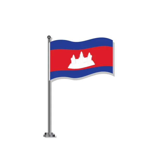 Illustration Cambodia Flag Template — Stock Vector