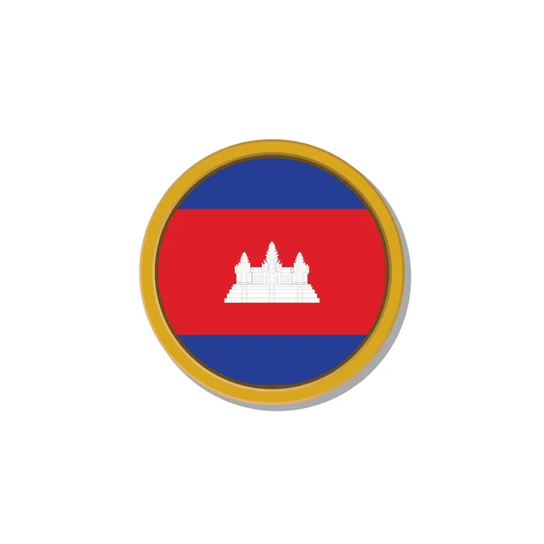 Ilustración Plantilla Bandera Camboya — Vector de stock