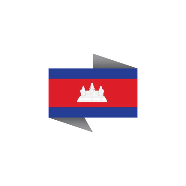 Ілюстрація Камбоджійського Прапора — стоковий вектор