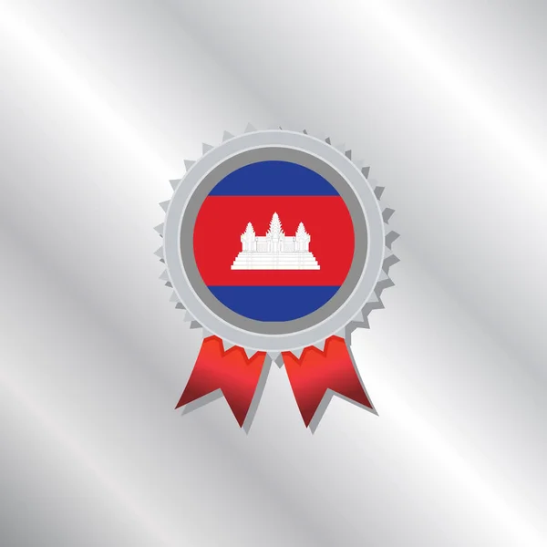 Illustration Cambodia Flag Template — Stock Vector