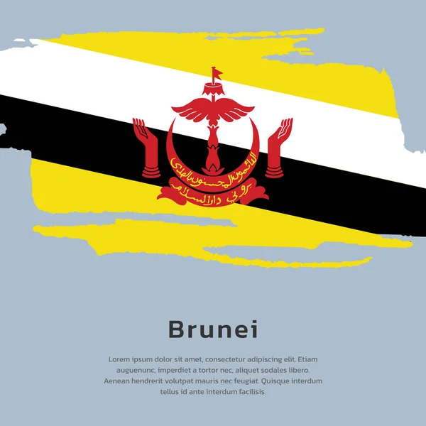 Illustration Brunei Flag Template — Vetor de Stock