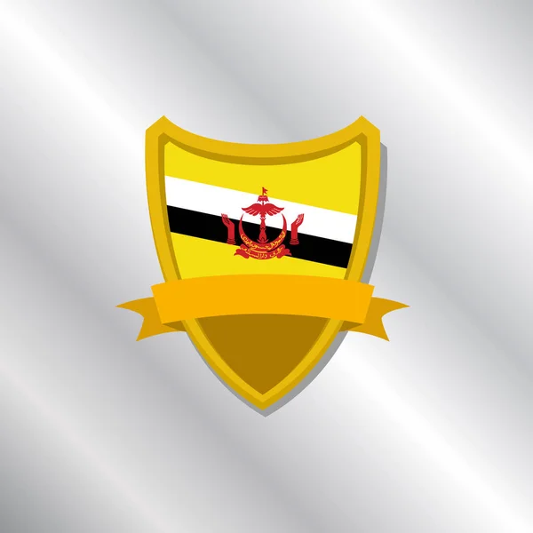 Illustration Brunei Flag Template — Image vectorielle