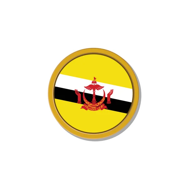 Illustration Brunei Flag Template — Stockvektor