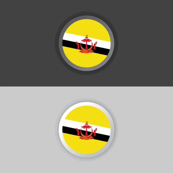Illustration Brunei Flag Template — Image vectorielle