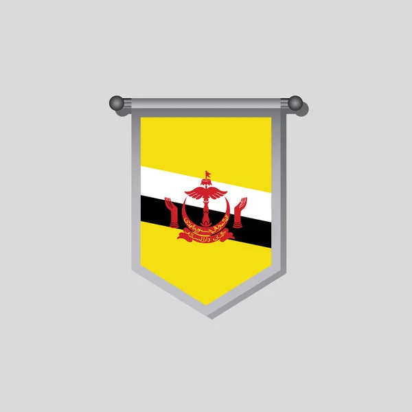 Εικονογράφηση Του Προτύπου Σημαίας Του Μπρουνέι — Διανυσματικό Αρχείο