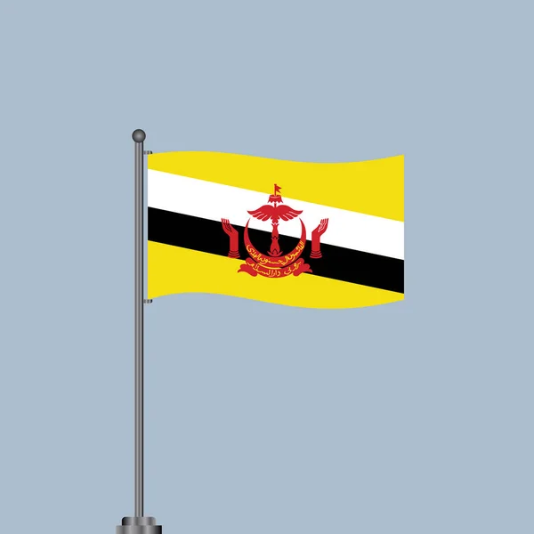 Illustration Brunei Flag Template — Stockový vektor
