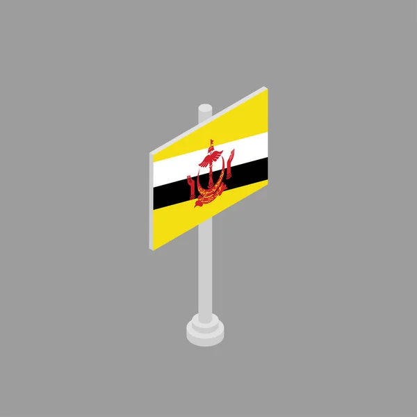 Illustration Brunei Flag Template — 图库矢量图片