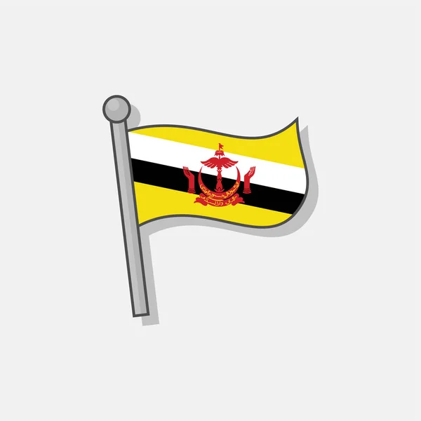 Illustration Brunei Flag Template — Stockový vektor