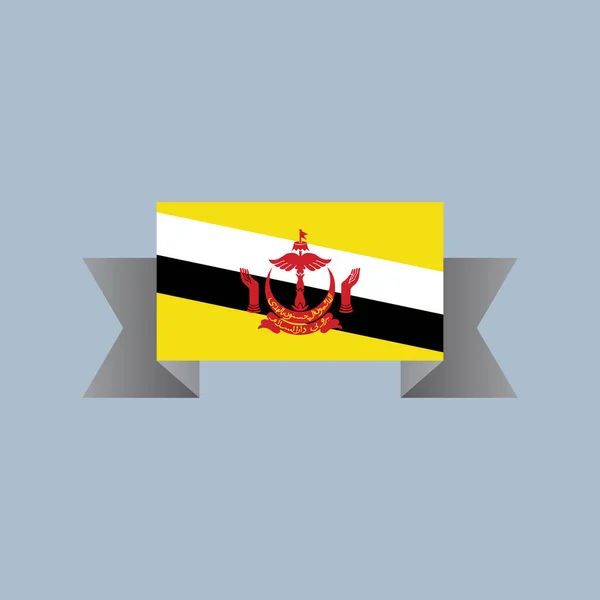 Illustration Brunei Flag Template — Vetor de Stock