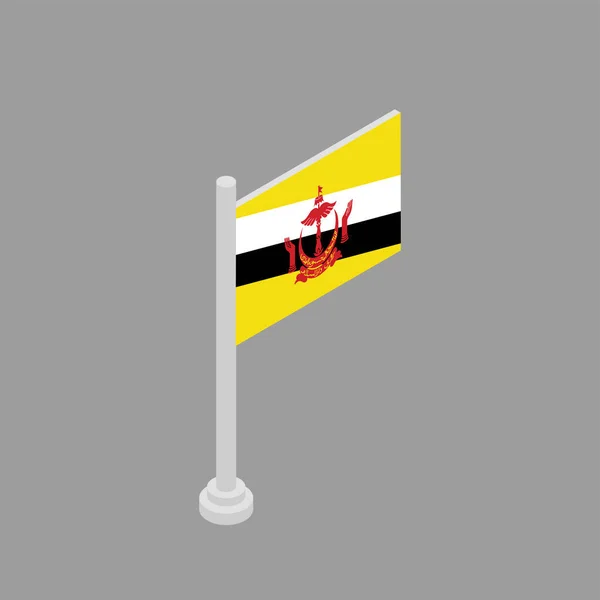 Εικονογράφηση Του Προτύπου Σημαίας Του Μπρουνέι — Διανυσματικό Αρχείο