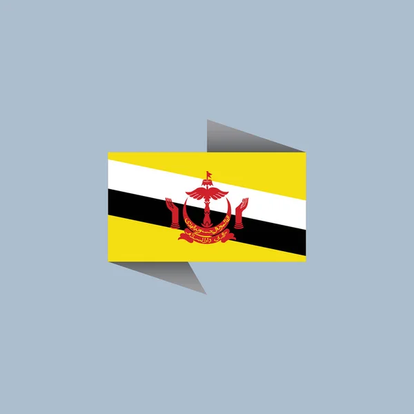 Illustration Brunei Flag Template — Wektor stockowy