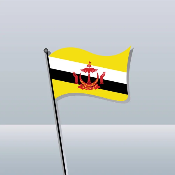 Illustration Brunei Flag Template — Stock Vector