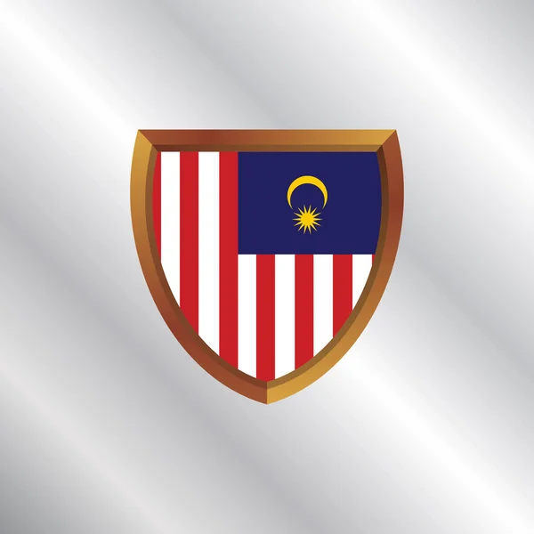 Illustration Malaysia Flag Skabelon – Stock-vektor