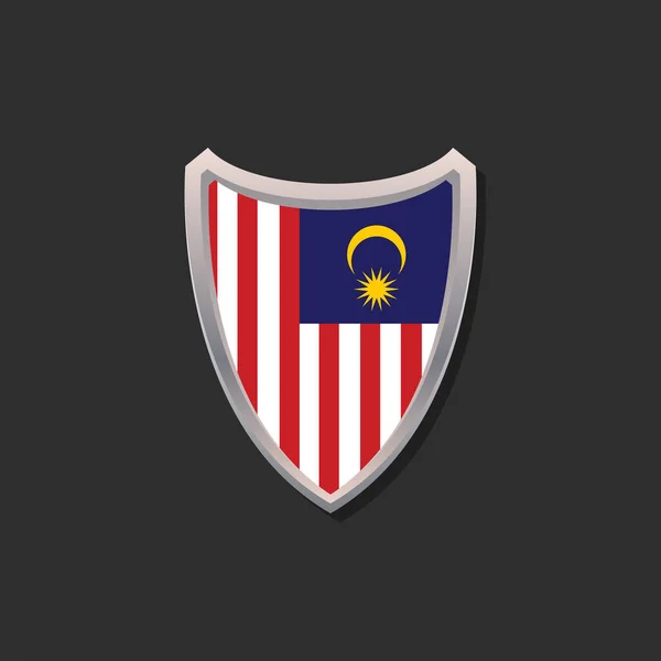 说明马来西亚国旗模板 — 图库矢量图片