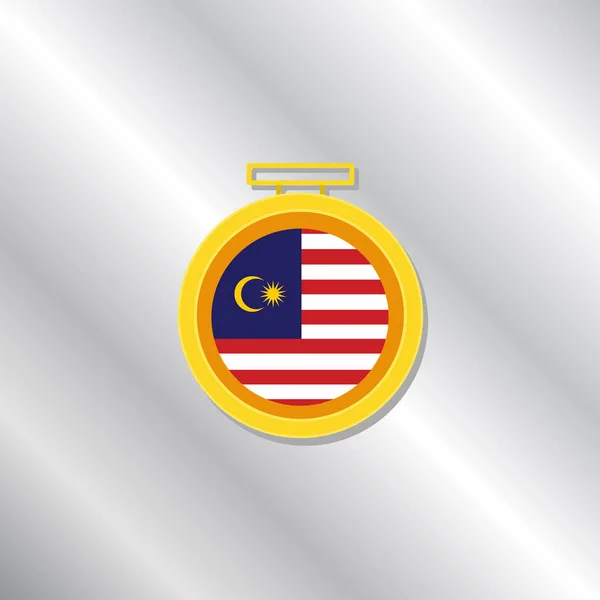 Иллюстрация Шаблона Флага Малайзии — стоковый вектор