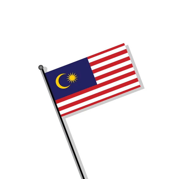 Illustration Malaysia Flag Template — Stock Vector