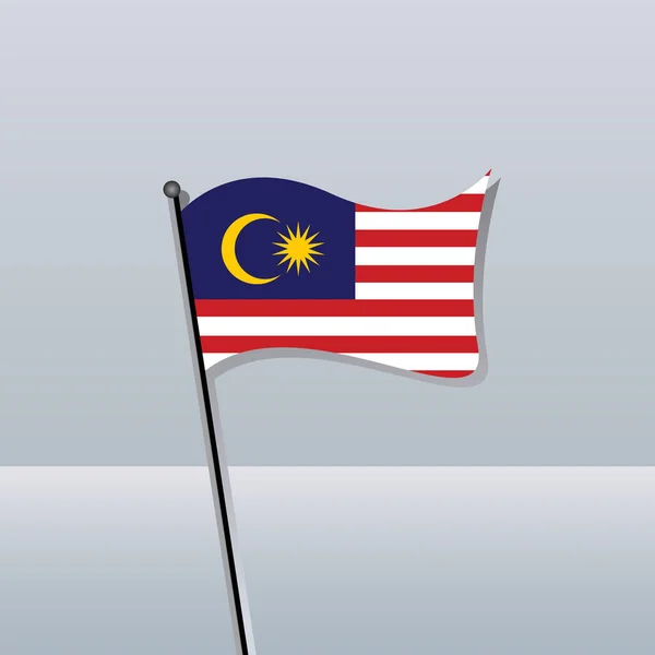 Ilustrasi Templat Bendera Malaysia - Stok Vektor