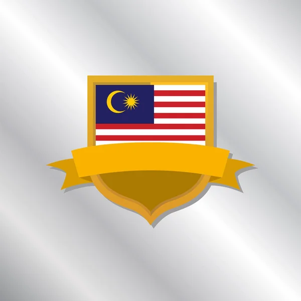 Plantilla Bandera Malasia — Vector de stock