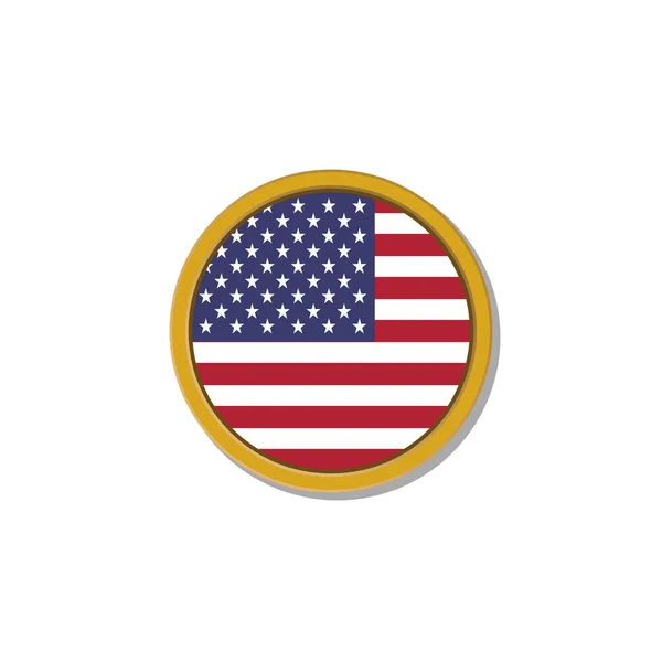Abbildung Der Vorlage Der Flagge Der Vereinigten Staaten — Stockvektor
