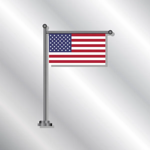 Birleşik Devletler Bayrak Şablonu Görünümü — Stok Vektör
