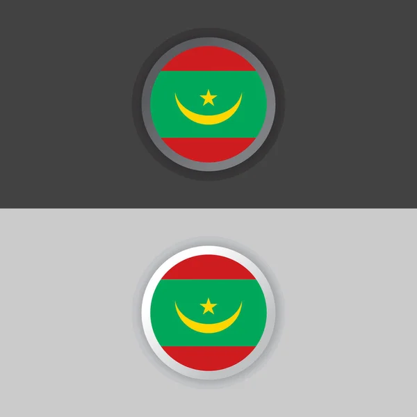 Illustration Mauritania Flag Template — ストックベクタ