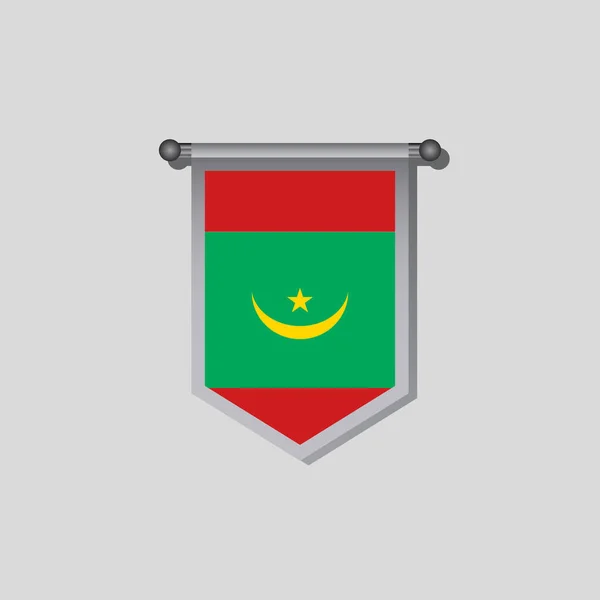 Illustration Mauritania Flag Template — Stockvektor