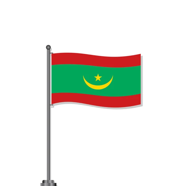 Illustration Mauritania Flag Template — 스톡 벡터