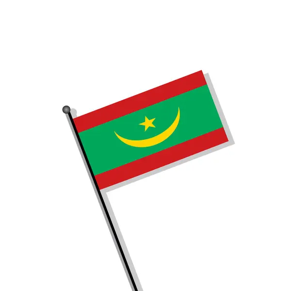 Illustration Mauritania Flag Template — Stock vektor