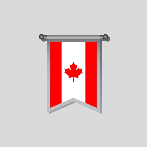 Illustration Canada Flag Template — Vettoriale Stock