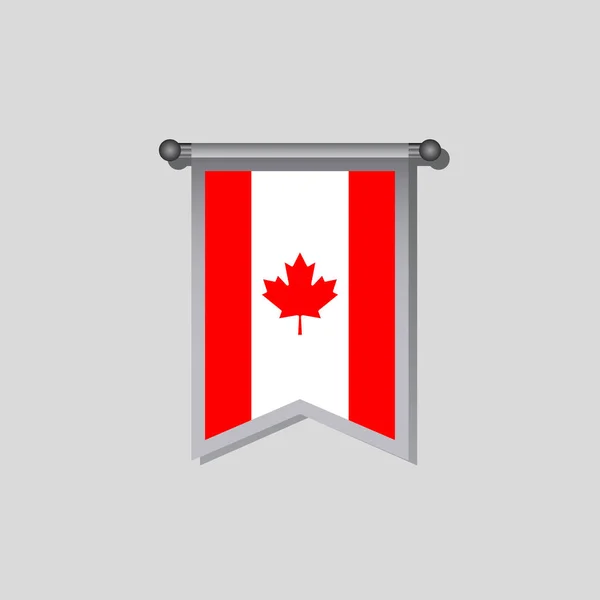 Illustration Canada Flag Template — Archivo Imágenes Vectoriales