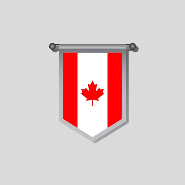 Illustration Canada Flag Template — Vettoriale Stock