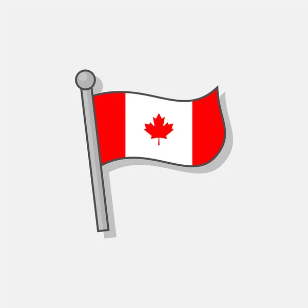 Illustration Canada Flag Template — Vettoriale Stock