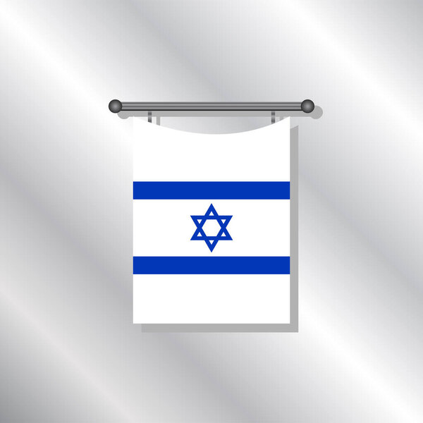 Illustration of Israel flag Template
