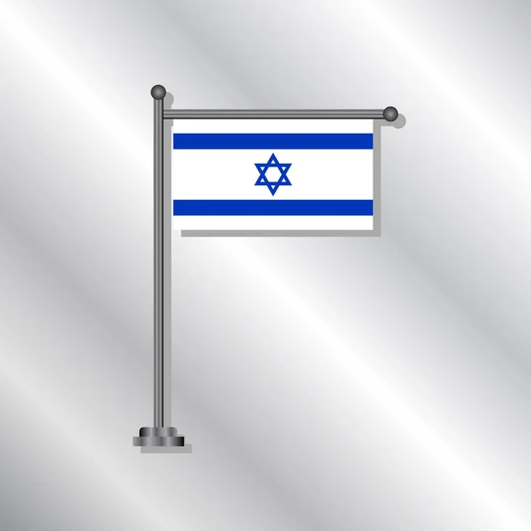 Izraeli Lobogó Ábrázolása Sablonminta — Stock Vector