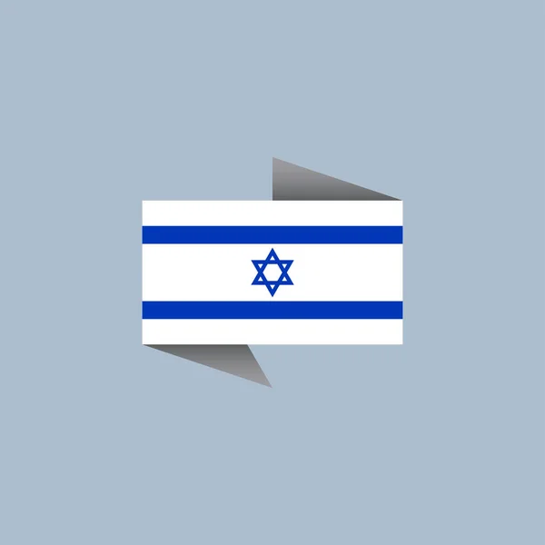 Illustration Israel Flag Template — Stock Vector