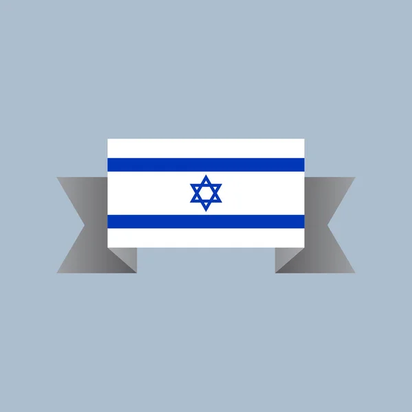 Illustration Israel Flag Template — Stock Vector
