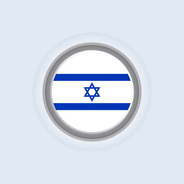 Illustratie Van Vlag Van Israël Template — Stockvector
