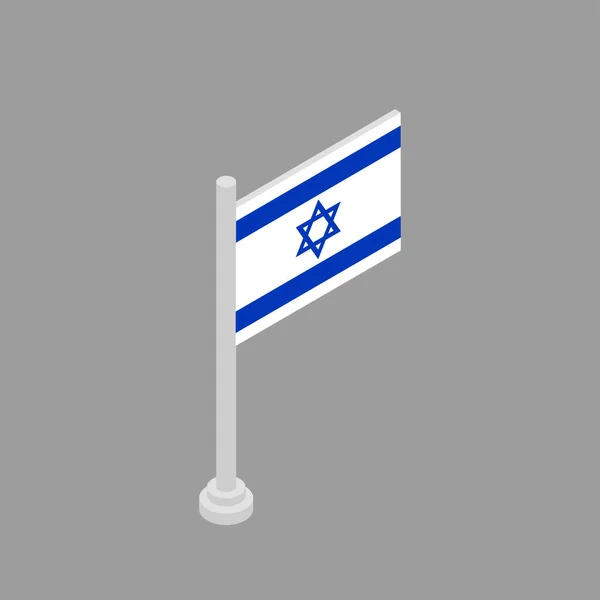 Illustration Israel Flagga Mall — Stock vektor