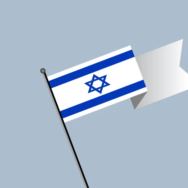 Illustration Israel Flag Template — Stock Vector