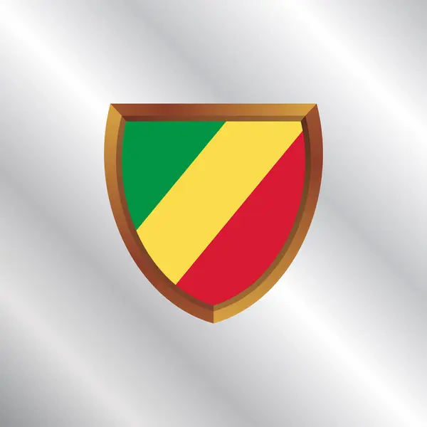 Illustration Congo Flag Template — Stockvector