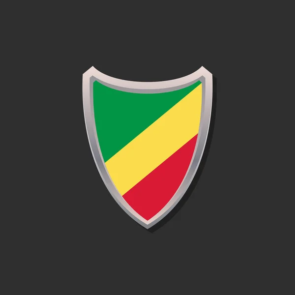 Illustration Congo Flag Template — ストックベクタ