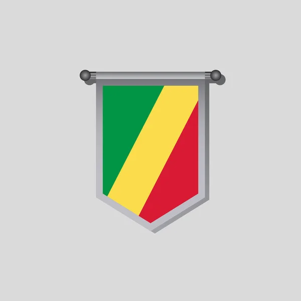 Illustration Congo Flag Template — Vector de stock