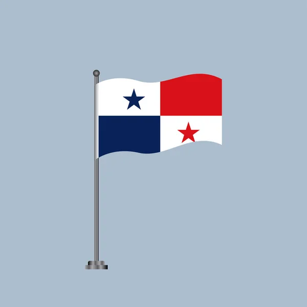 Illustration Panama Flag Template — Stock Vector