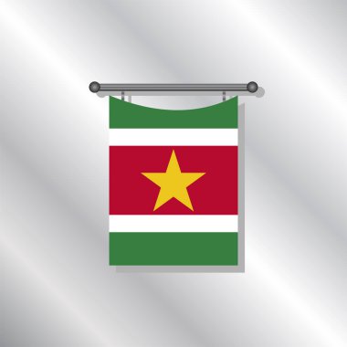 Surinam bayrak Şablonu Görünümü