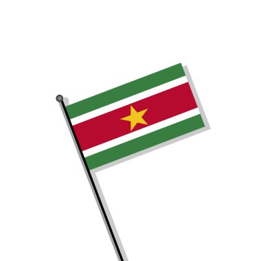 Surinam bayrak Şablonu Görünümü