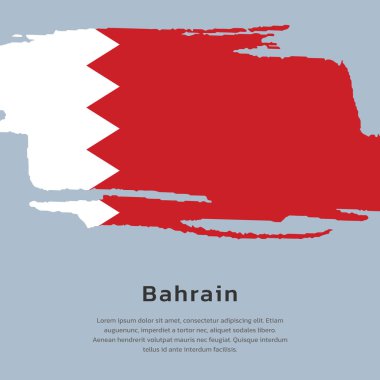 Illustration of Bahrain flag Template